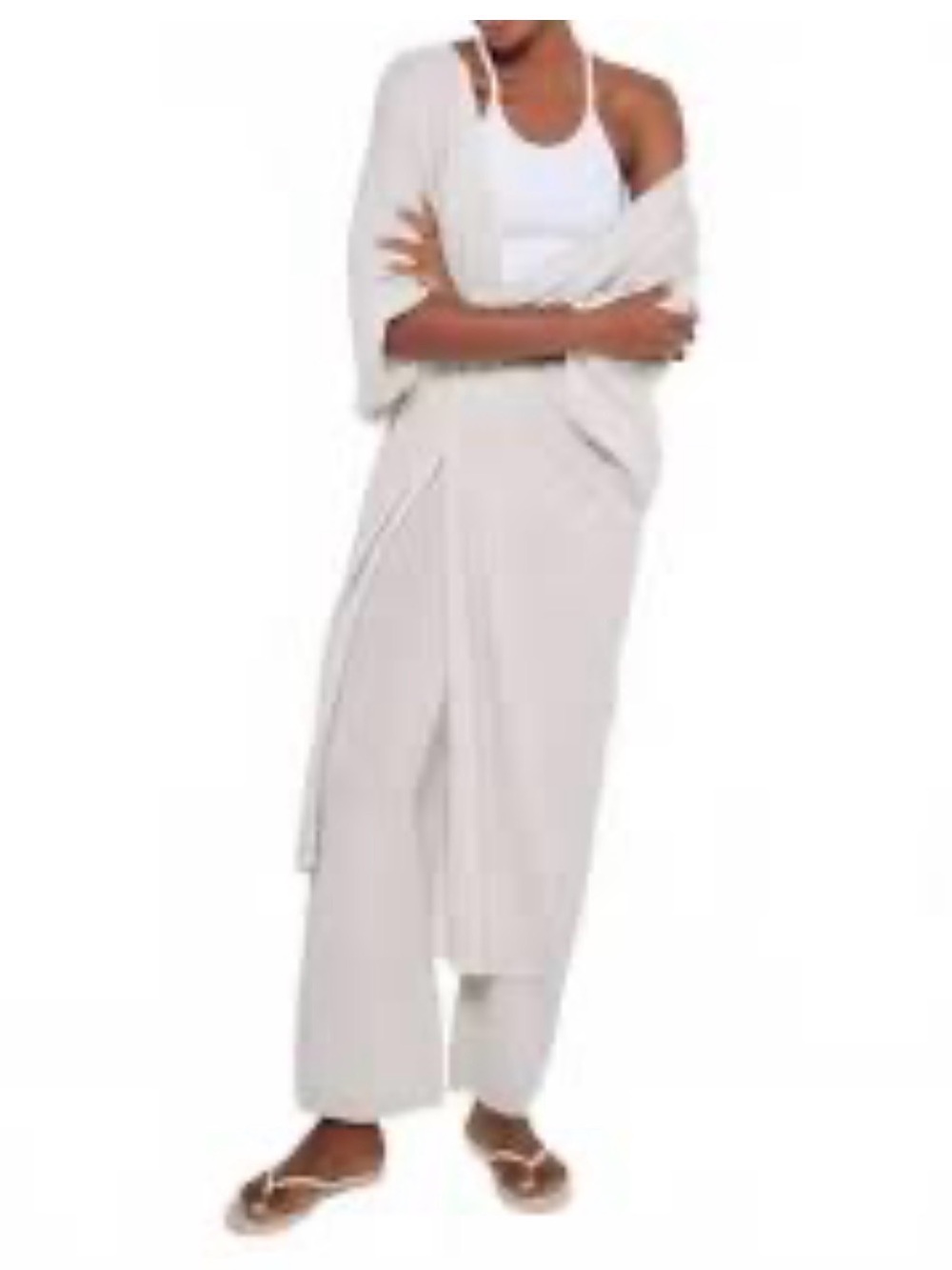 NEW LISA TODD uptown duster cardigan in iced grey XL/XXL